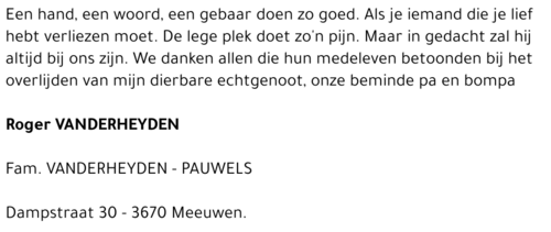 Roger VANDERHEYDEN