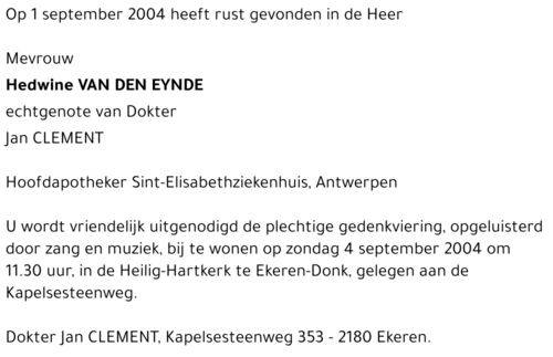 Hedwine Van den Eynde
