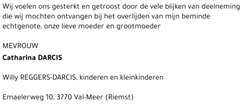 Catharina (Trientje) Darcis