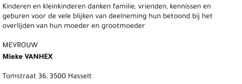 Mieke Vanhex