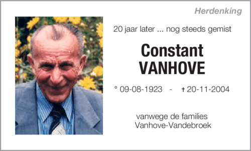 Constant Vanhove