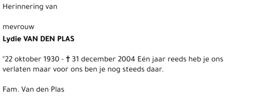 Lydie Van den Plas