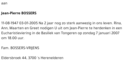 Jean-Pierre BOSSERS