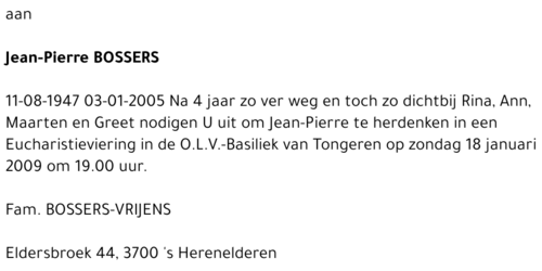 Jean-Pierre BOSSERS