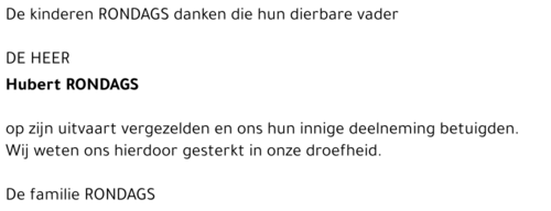 Hubert Rondags