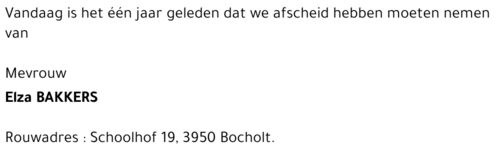 Elza BAKKERS