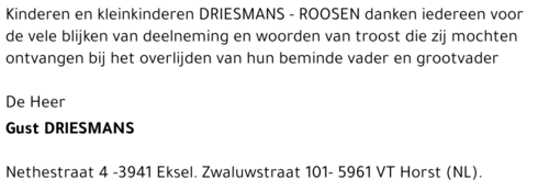 Gust DRIESMANS