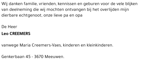 Leo CREEMERS