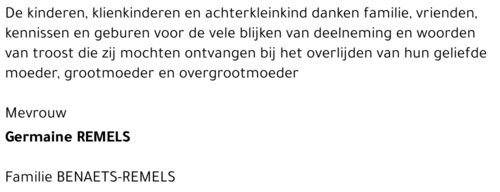 Germaine REMELS