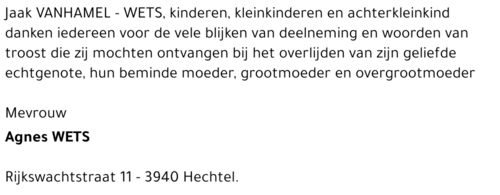 Agnes WETS