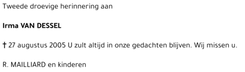 Irma Van Dessel