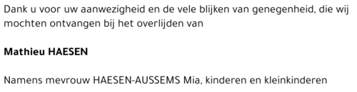 «Meister» Mathieu Haesen