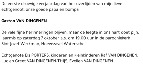 Gaston VAN DINGENEN