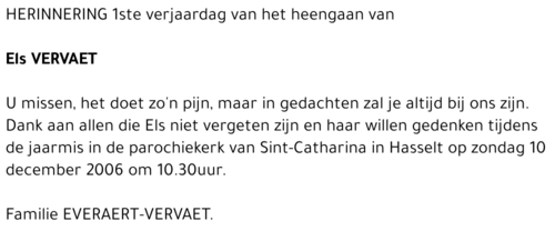 Elza (Els) VERVAET