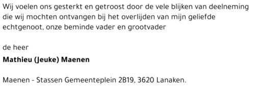 Mathieu (Jeuke) Maenen