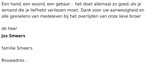 Jos SMEERS