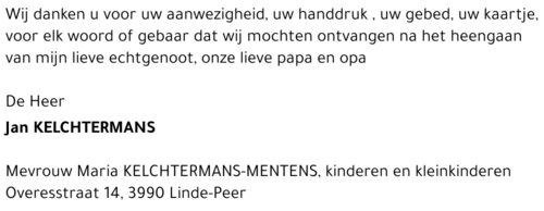 Jan KELCHTERMANS