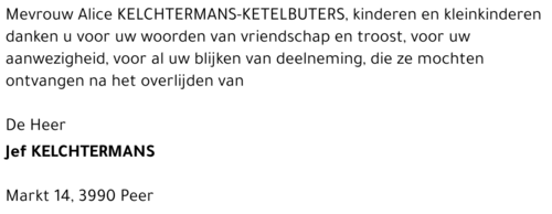 Jef KELCHTERMANS