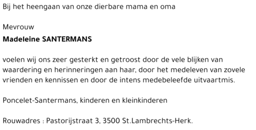 Madeleine Santermans