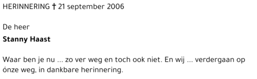 Stanny Haast