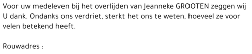 Jeanneke  (Tantje) GROOTEN