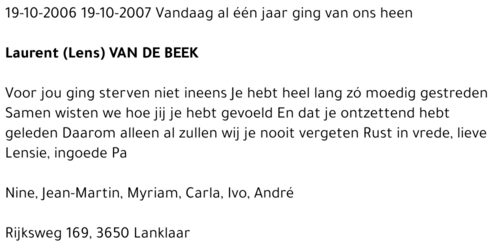 Laurent (Lens) Van de Beek