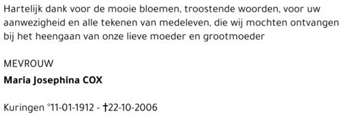 Maria Josephina Cox