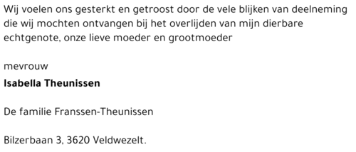 Isabella Theunissen