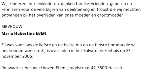 Maria Hubertina Eben