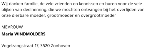 Maria Windmolders