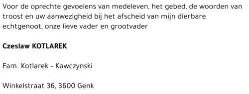Czeslaw KOTLAREK