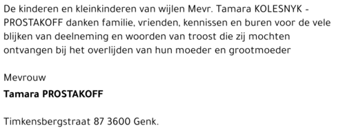 Tamara PROSTAKOFF