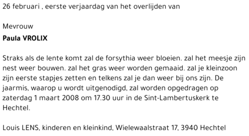 Maria Catharina Paula Vrolix