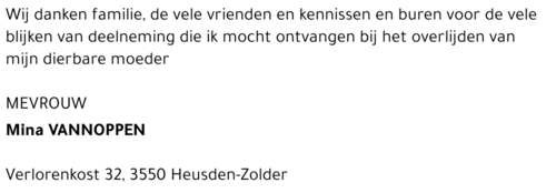Mina Vannoppen