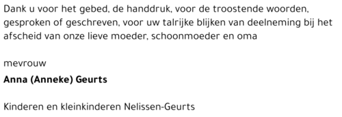 Anna (Anneke) Geurts