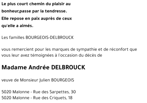 Andrée DELBROUCK