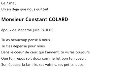 Constant COLARD