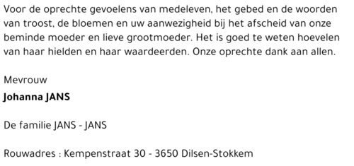 Johanna Jans