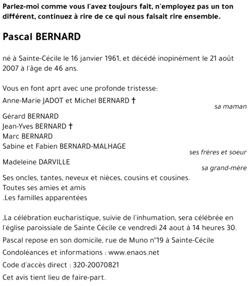 Pascal BERNARD