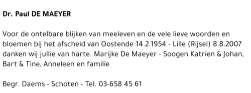 Paul De Maeyer
