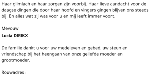 Lucia Dirikx