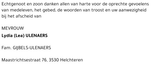 Lydia (Lea) Ulenaers
