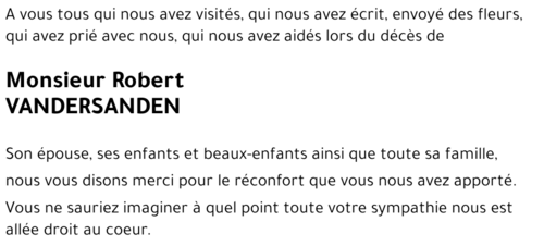 Robert VANDERSANDEN