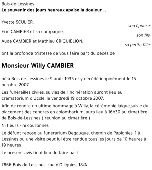 Willy CAMBIER