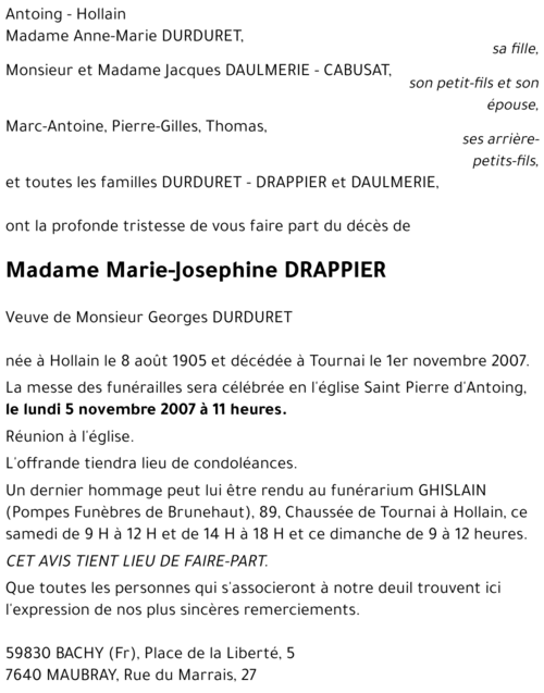 Marie-Josephine DRAPPIER
