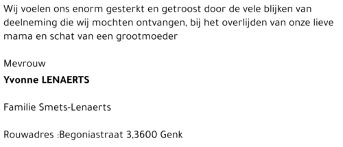 Yvonne Lenaerts