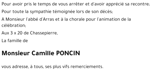 Camille PONCIN