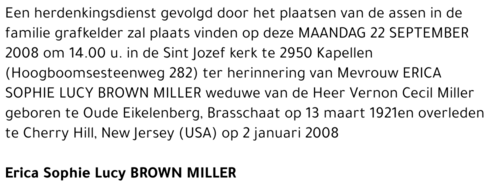 Erica Sophie Lucy Brown Miller