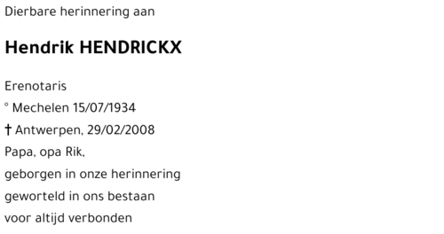Hendrik Hendrickx