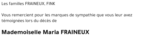 Maria FRAINEUX